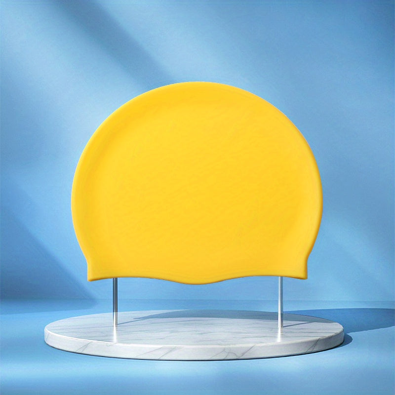 Unisex Silicone Swim Cap Waterproof Non Slip Elastic Men Women