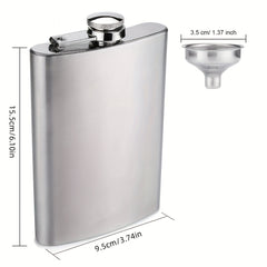 1pc Stainless Steel Hip Flask Alcohol Whiskey Liquor Pocket Flask
