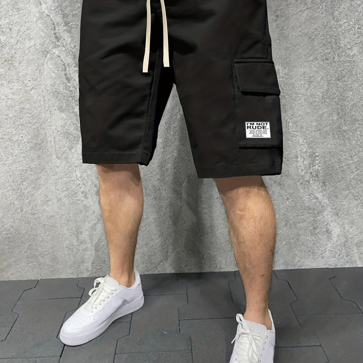 Men's Drawstring Cargo Shorts for Summer