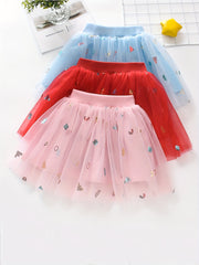 Toddler Girls Sequin Tutu Skirt Mesh Skirt For Summer Party Dance Performance