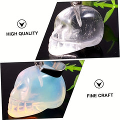 3 Pcs Skull Pendant Gems Crafts Hand Jewelry Pendants For Necklaces