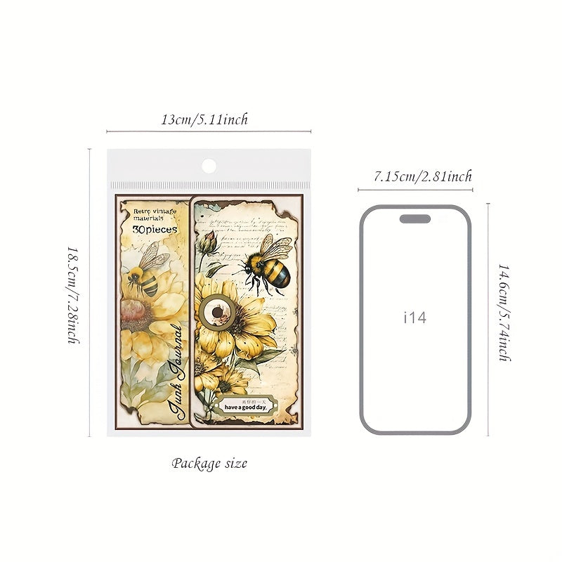 30pcs Lost Garden Series DIY Flower & Bird Material Pack
