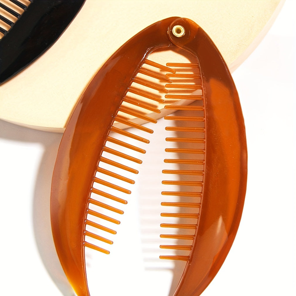 Acrylic Hair Clips Stretch Comb Headbands 2pcs Set