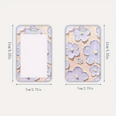 Flower Series Card Holder Keychain Lanyard School Office Protector Case