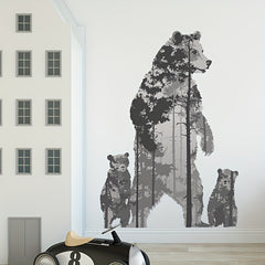Cartoon Polar Bear Wall Sticker Children's Bedroom Decoration