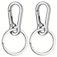 Heavy Duty Metal Keychain Holder for Belt Carabiner with Keyring Clips