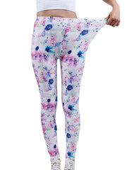 Floral Printed Yoga Pants High Waist Leggings