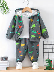 Baby Boys Dinosaur Print Hoodie & Pants Set