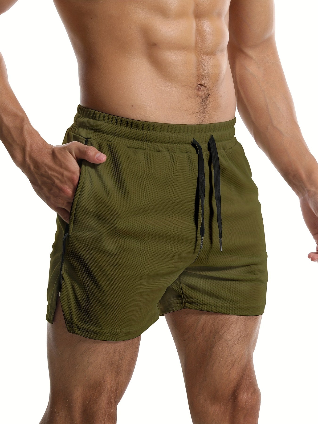 Stretchy Men's Workout Shorts for Fitness & Bodybuilding