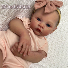 1pc Icradle 45 Youngsters Doll Soft Cloth Body 3D Skin with Visible Veins