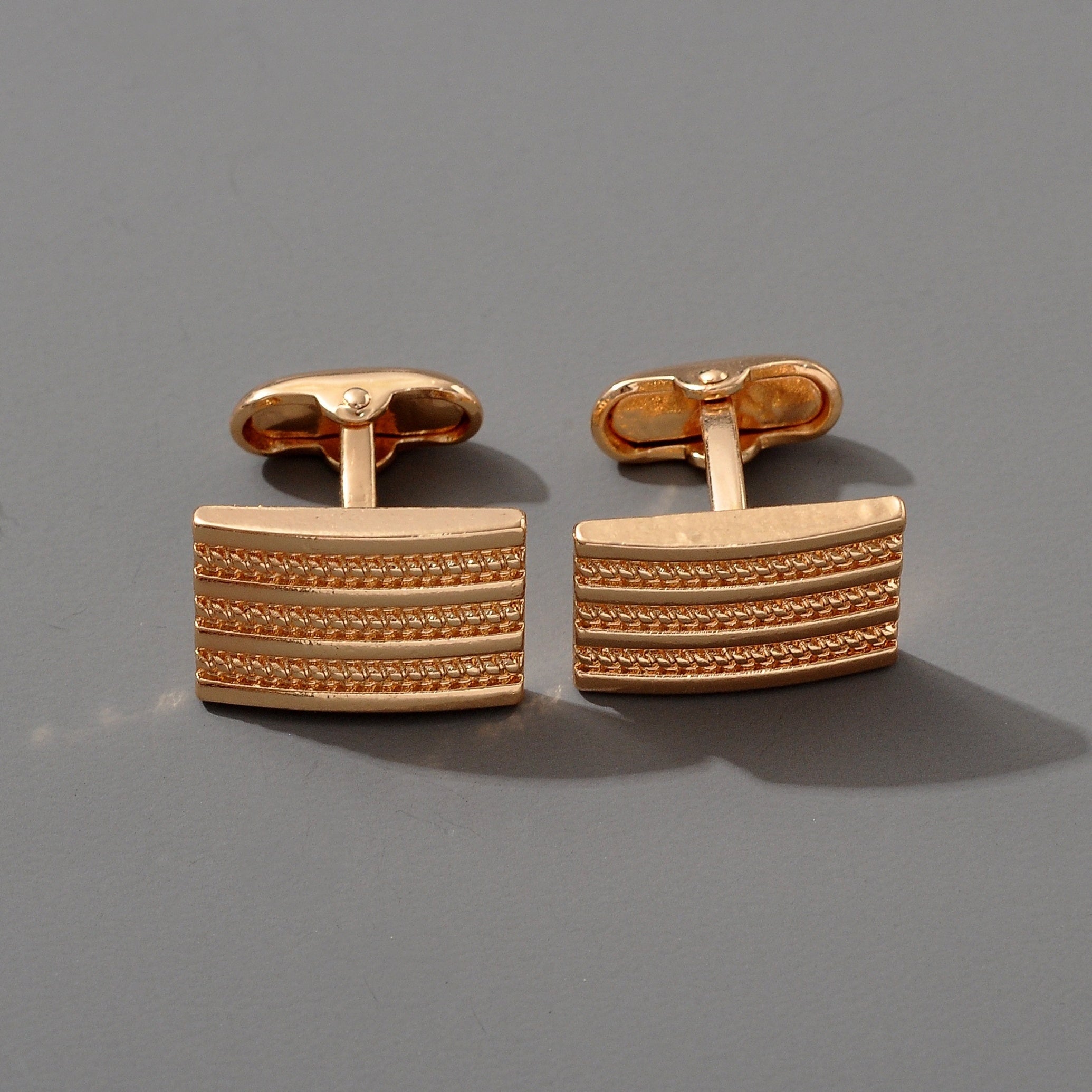 Striped Men's Cufflinks French Business Shirt Sleeve Studs