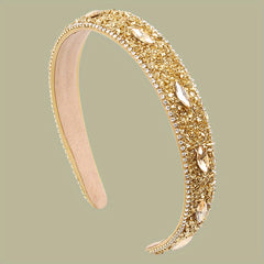 Baroque Rhinestone Headband Glitter Head Hoop Colorful Headdress