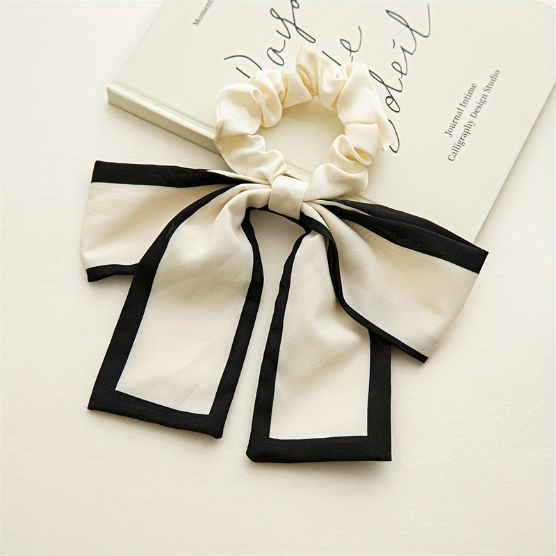 Satin Bow Scrunchies Hair Tie Ponytail Holder Hair Ring