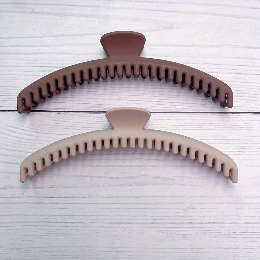 2pcs Teeth Hair Claw Nonslip Hair Claw For Women Long Thick Hair