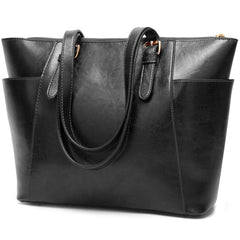 Vintage Style Faux Leather Tote Bag Women's Handbag