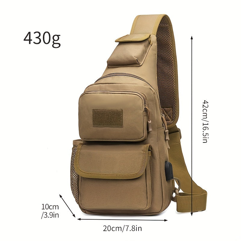 Large Capacity Tactical Backpack Hiking Travel Bag Fishing Bag Outdoor Chest Bag