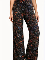  Casual Pants Women's Plus Graphic Print Yoga Wide Leg Loose Pants