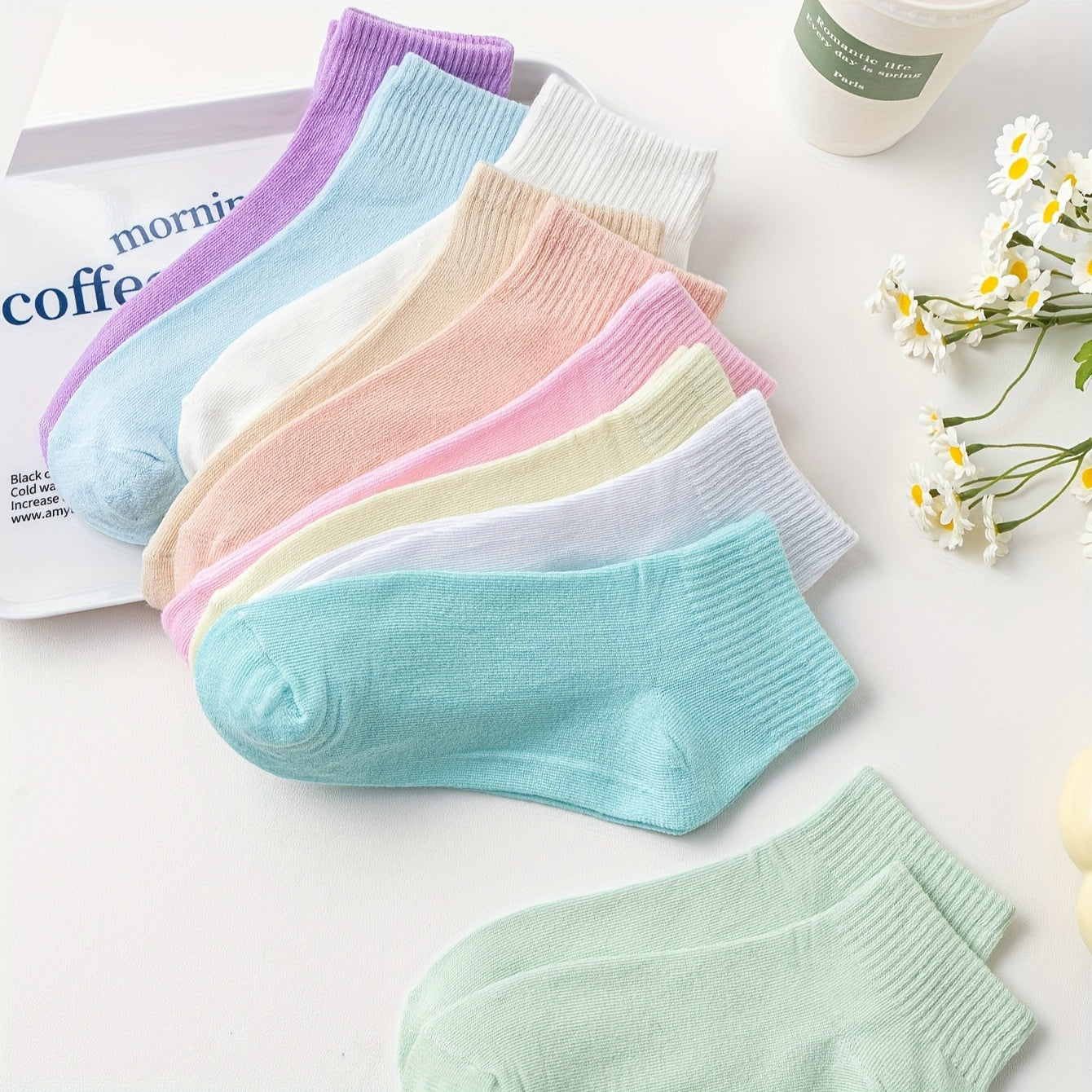 10 Pairs Comfy Crew Short Socks Women's Stockings & Hosiery