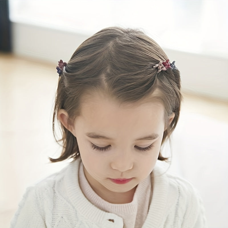 50pcs Cartoon Flower Hair Clips for Baby Girls