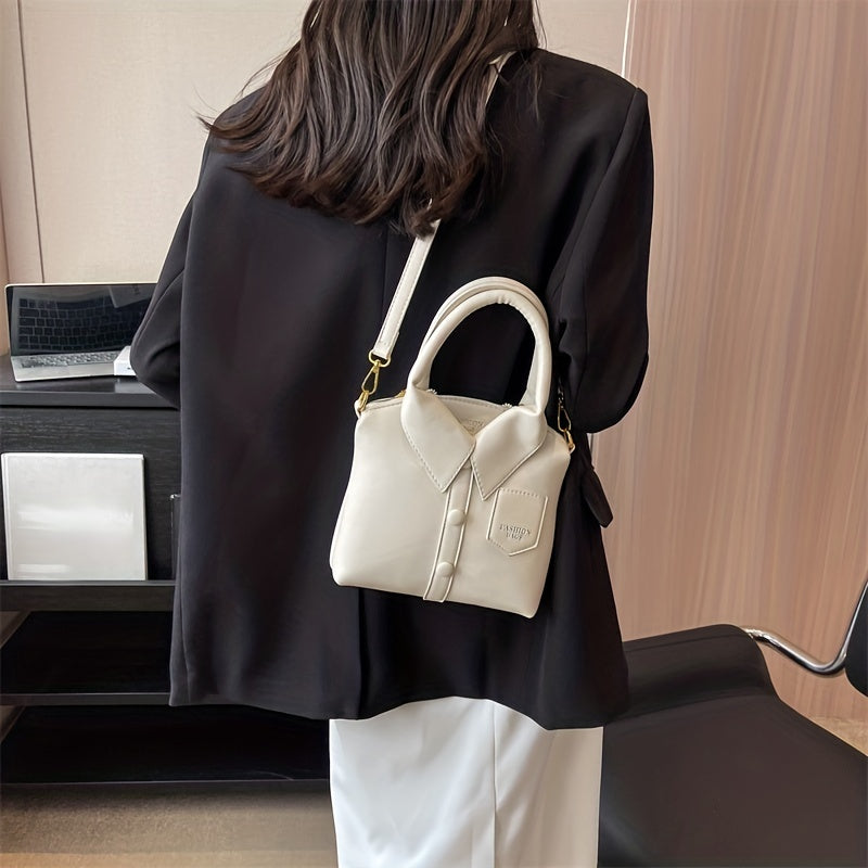 Unique Shirt Crossbody Bag All Match Bag With Detachable Strap Satchel Bag