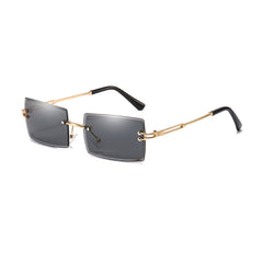 Rimless Square Sunglasses UV Protection Vintage Sun Glasses