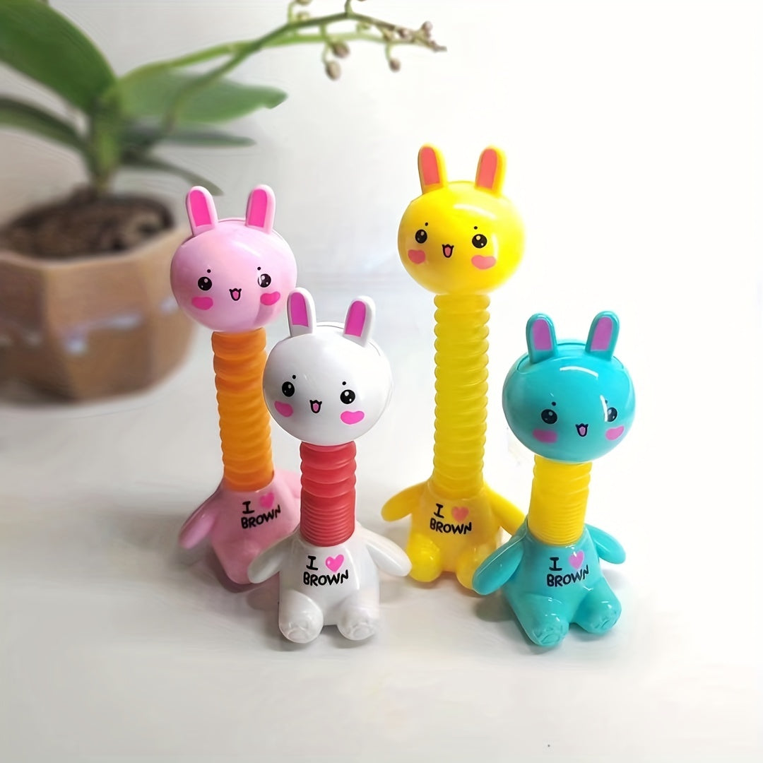 Giraffe Rabbit Telescopic Tube Toy Decompression Educational Toy For Kids