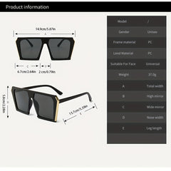 Large Square Sunglasses Anti Glare UV400