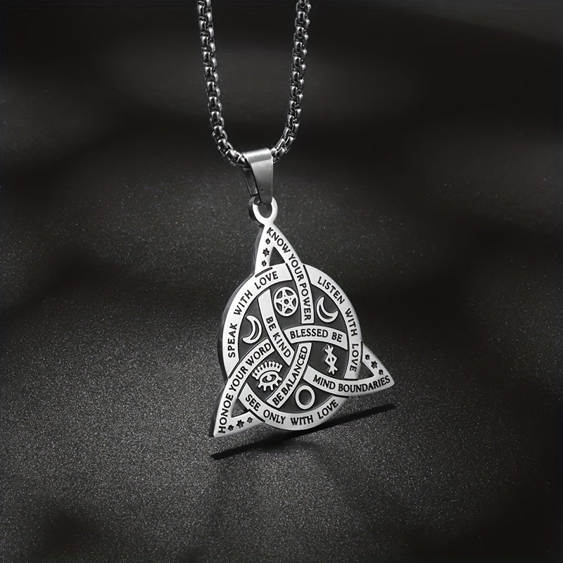 Viking Witch Celtic Knot Pendant Necklace Gothic Necklace