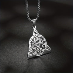 Viking Witch Celtic Knot Pendant Necklace Gothic Necklace