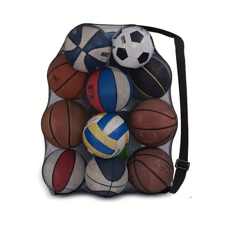Mesh Balls Storage Bag For Sports Equipment with Shoulder Straps