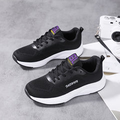 Women's Letter Graphic Slip-on Sneakers Soft Sole Breathable Mesh Shoes