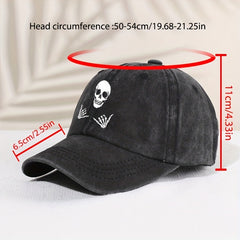 Kids Vintage Double Skull Baseball Cap Sunshade