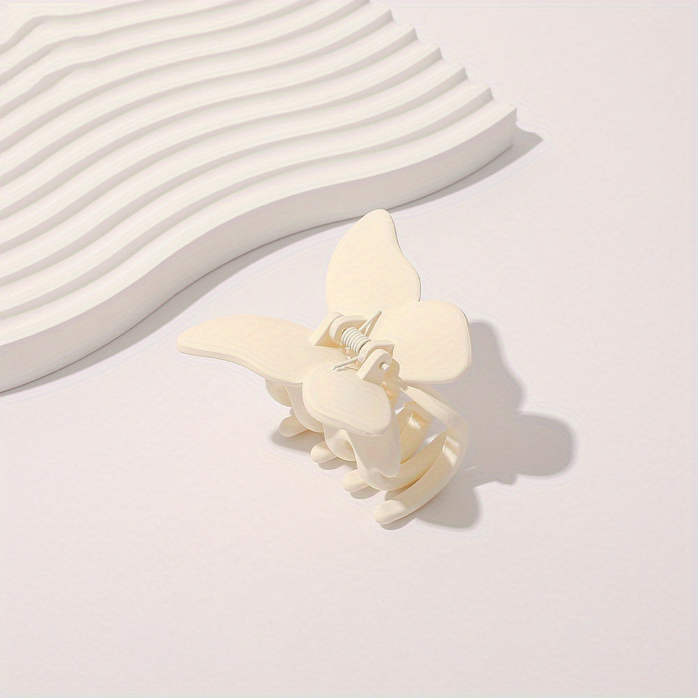 Frosted Butterfly Hair Claw Resin Hair Claw Nonslip Ponytail Holder