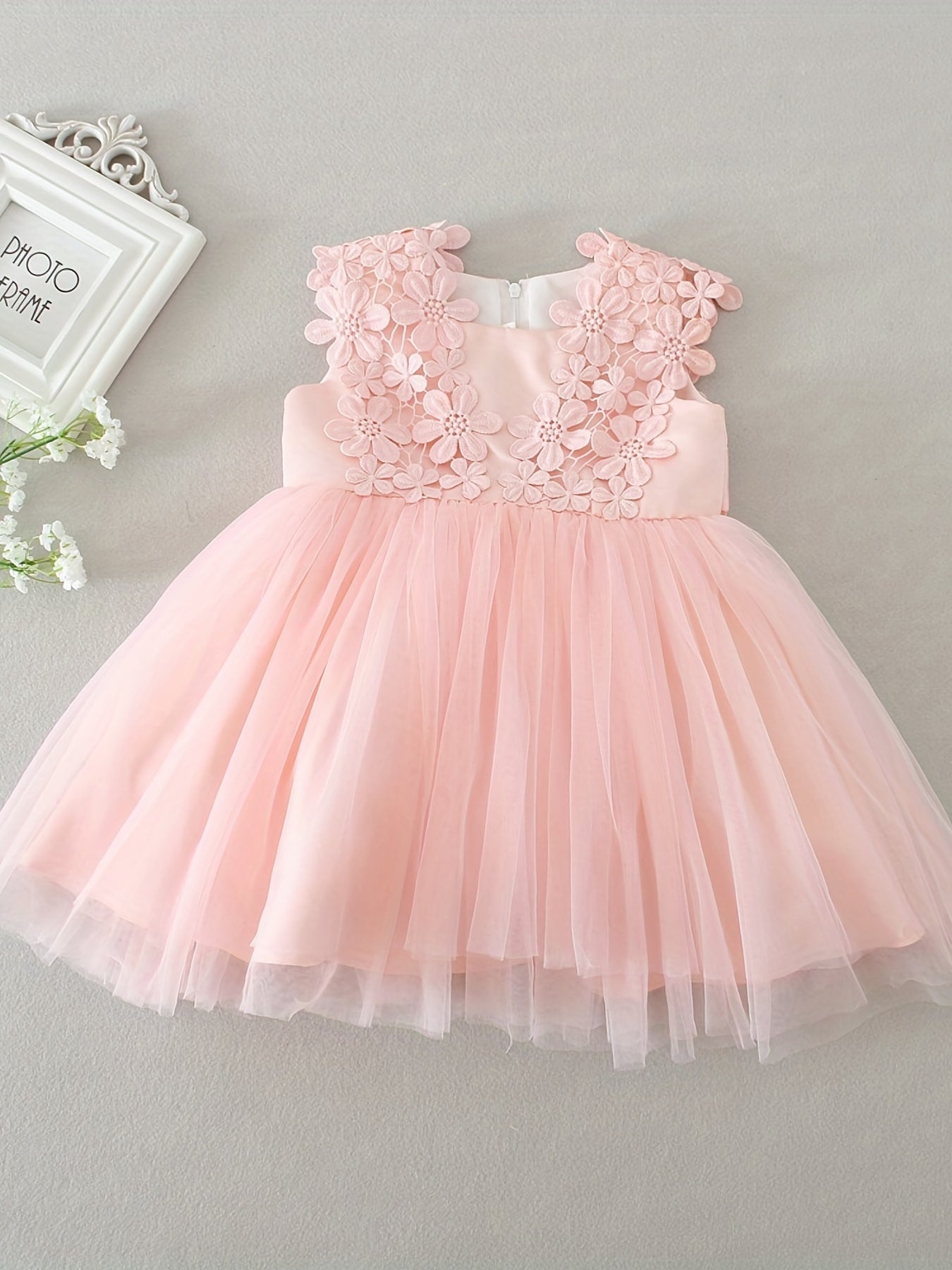 Baby Girls Floral Embroidered Princess Dress