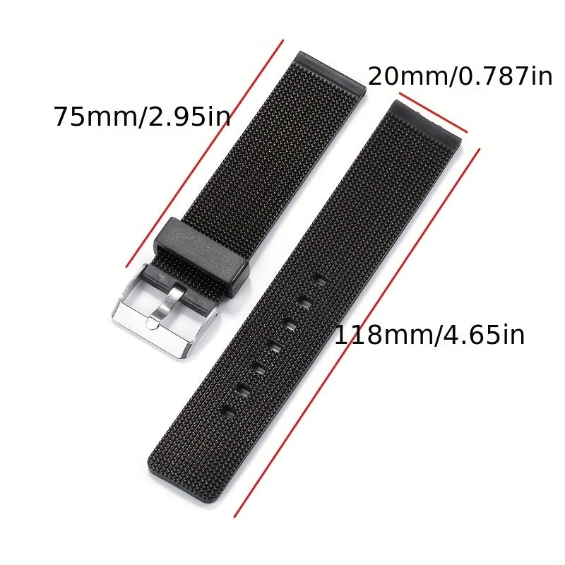 Silicone Band Strap Bracelet 16-26mm Men Women Sports Rubber Watch Band
