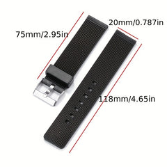 Silicone Band Strap Bracelet 16-26mm Men Women Sports Rubber Watch Band