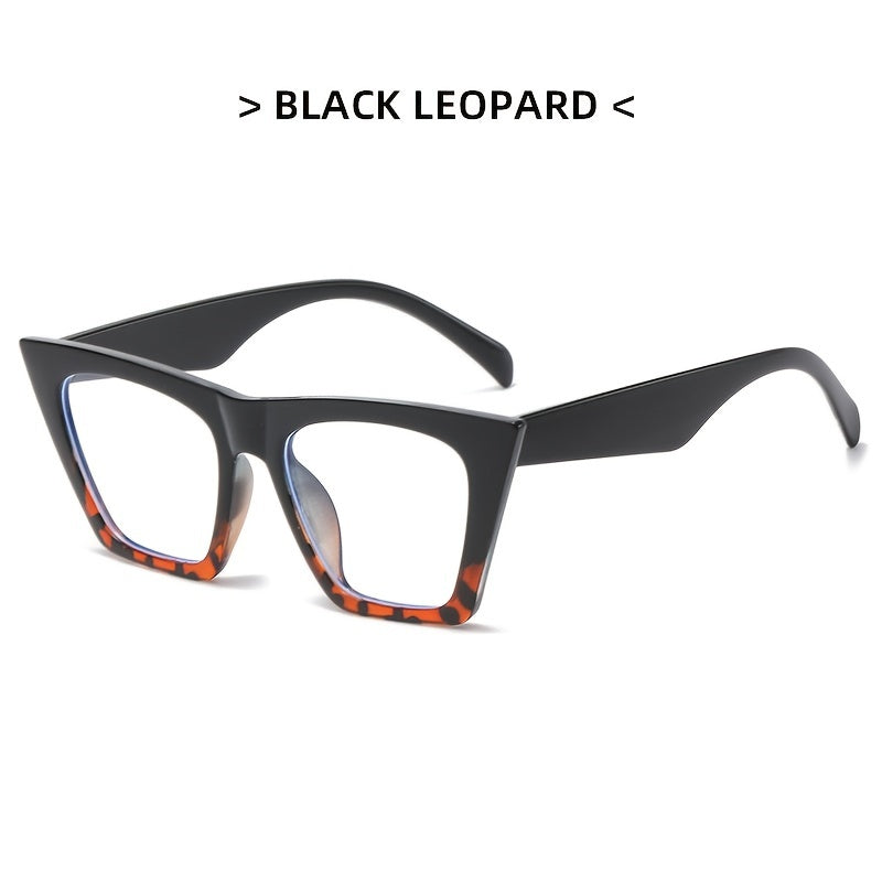 Fashionable Square Eyeglasses Frame with Light Blocking Clear Lens