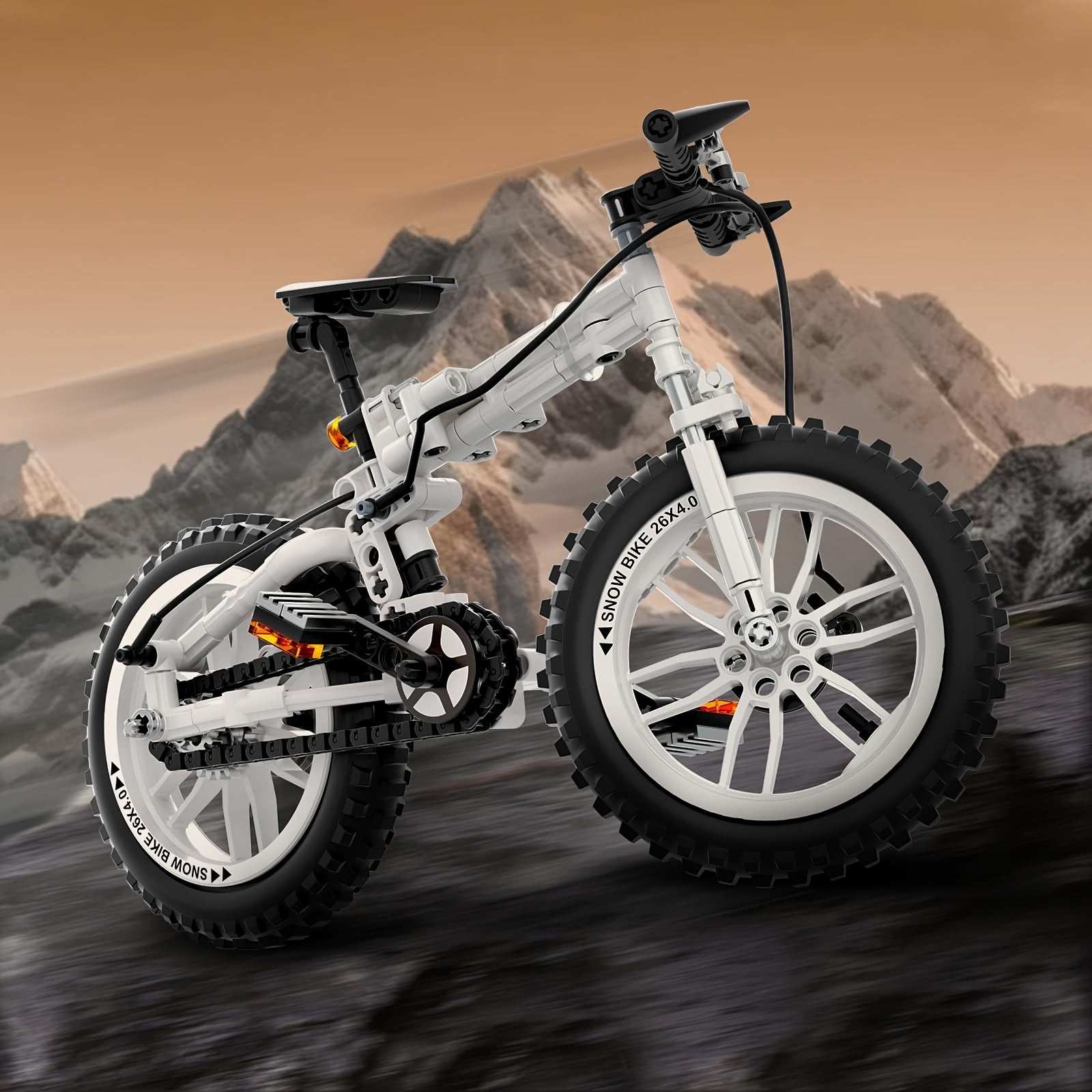 DIY Mountain Bike Building Blocks Set Educational Model Kit