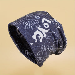 Hip Hop Unisex Beanie Letter Graffiti Elastic Skull Hat