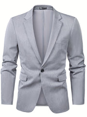 Satin Lapel Business Casual Men's Blazers