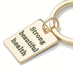 Fitness Dumbbell Keychain Metal Backpack Buckle Sports Key Chain for Men