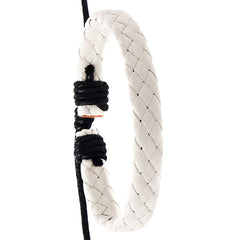 Vintage Men's Braided Leather Hand Rope Bracelet