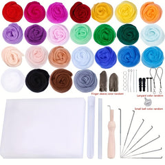 Needle Felt Kit Wool Burlap Set - Animal Needle Felt DIY