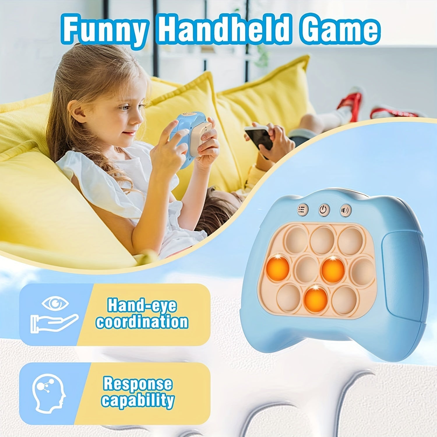 Whack A Mole Handheld Game Fidget Console Music