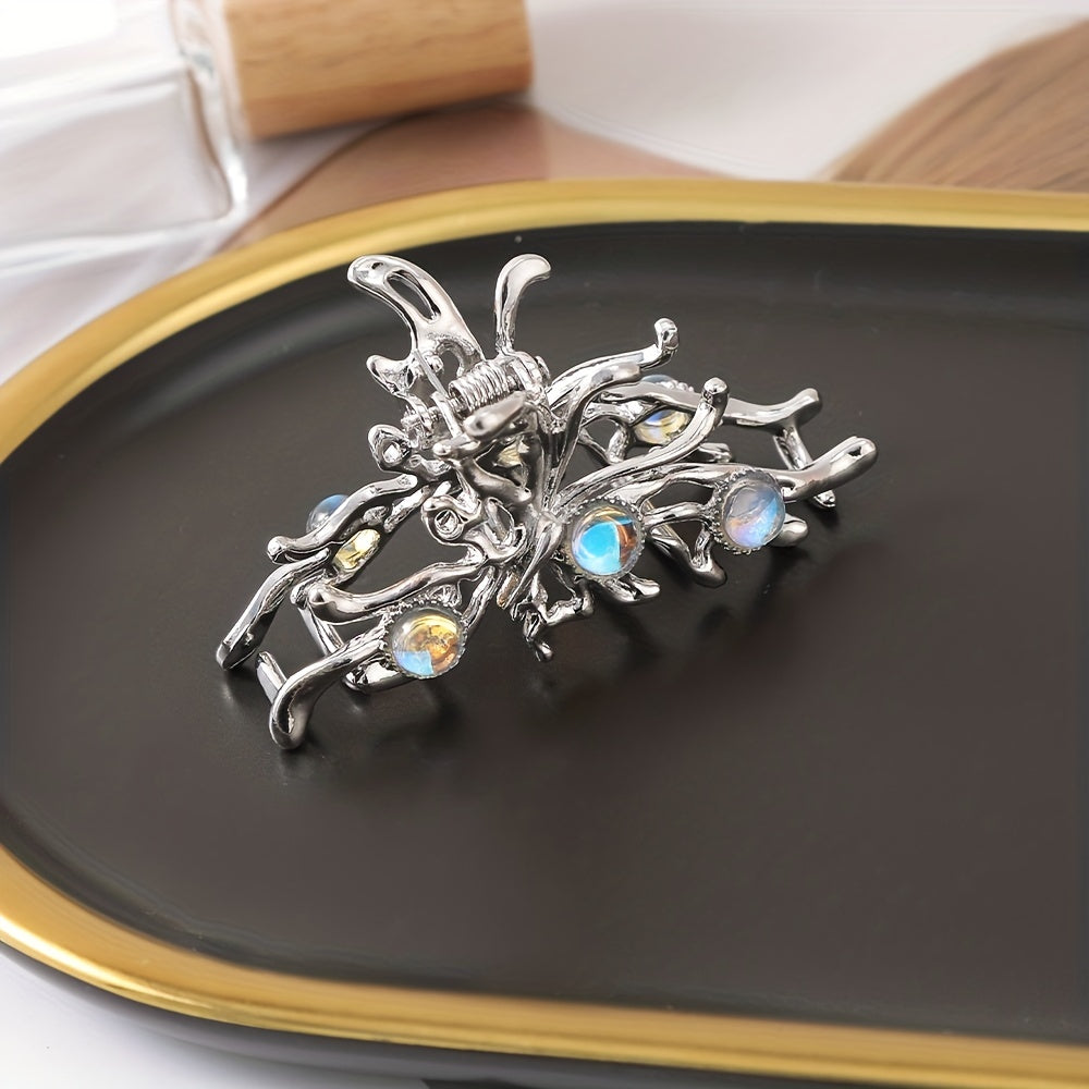 Metal Butterfly Hair Clip Large Shark Claw Headdress