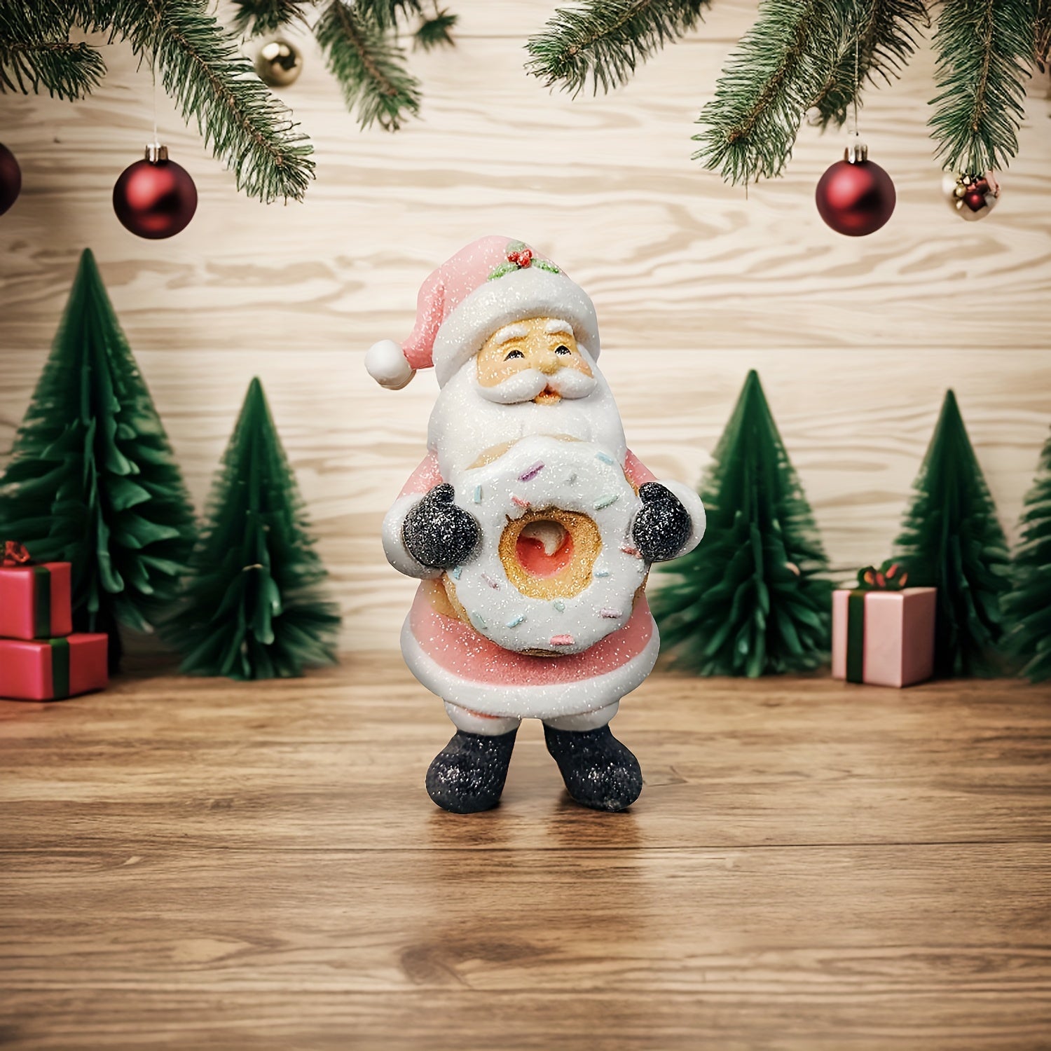 Santa Resin Gingerbread Statue Christmas Ornament