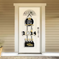 1pc Year Door Hanger Door Hanging Pendants Happy Year Party Decoration