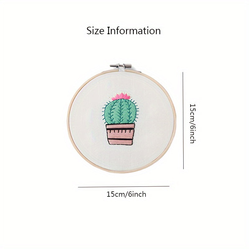 DIY Embroidery Kit Plant Flower Pattern Home Decor