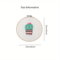 DIY Embroidery Kit Plant Flower Pattern Home Decor
