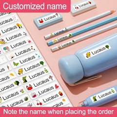Customize Name Tag Sticker Waterproof Labels Animal Design